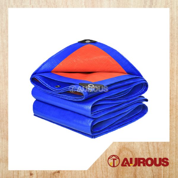 BLUE ORANGE WATER RESISTANT TARPAULIN WATERPROOF CANVAS SHEET ( 18' TO 30')