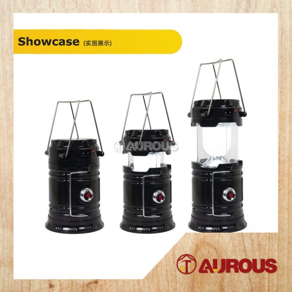 PORTABLE LED OUTDOOR SOLAR RECHARGEABLE CAMPING LANTERN LED TORCH LIGHT SH-5800T - Image 2