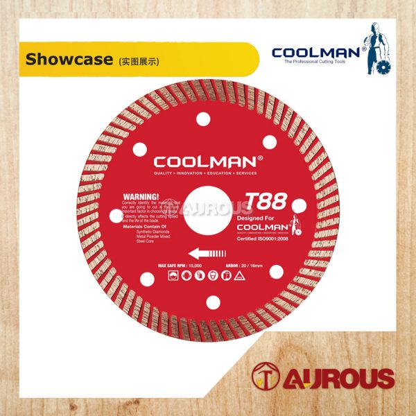 COOLMAN 88 SERIES T88 CONTINUOS TURBO RIM BLADE CUTTING DISC 4"/105MM - Image 2