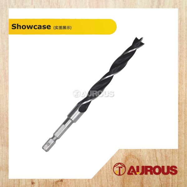 HSS HEX SHANK 6MM WOOD WORKING BRAD POINT TWIST DRILL BIT (2MM-10MM) - Image 2