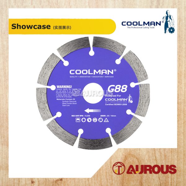 COOLMAN 88 SERIES G88 SEGMENTED DRY BRICKS CUTTING BLADE CUTTING DISC 4''/105MM - Image 2