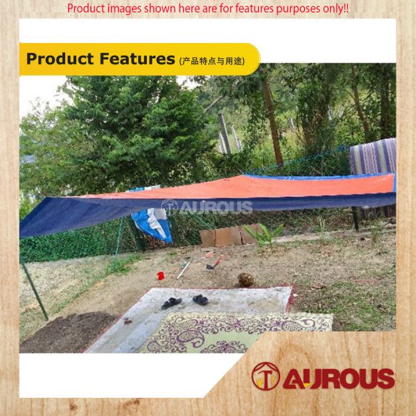 BLUE ORANGE WATER RESISTANT TARPAULIN WATERPROOF CANVAS SHEET ( 18' TO 30') - Image 6