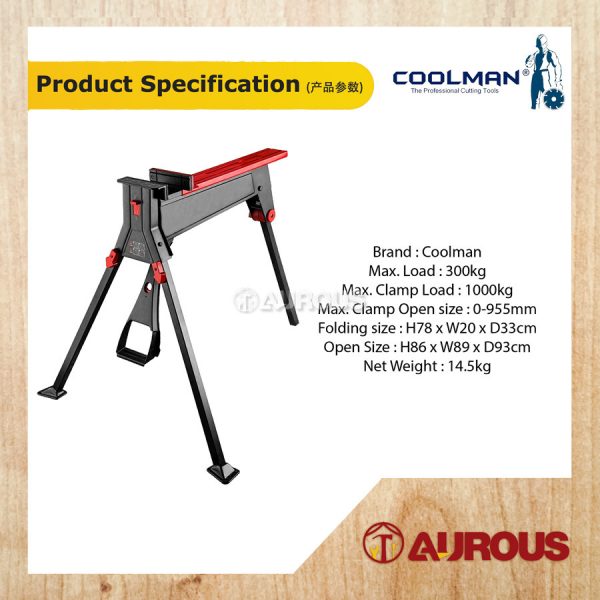 COOLMAN PORTABLE METAL JAWHORSE WORK BENCH VISE STAND CMVS14.5 [MAX LOAD 300KG] - Image 6