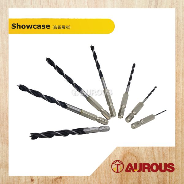 HSS HEX SHANK 6MM WOOD WORKING BRAD POINT TWIST DRILL BIT (2MM-10MM) - Image 4