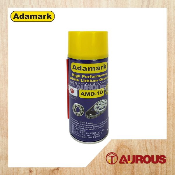 ADAMARK AMD-10 AMD10 WHITE LITHIUM SPRAY GREASE LUBRICANT ANTI RUST 400ML