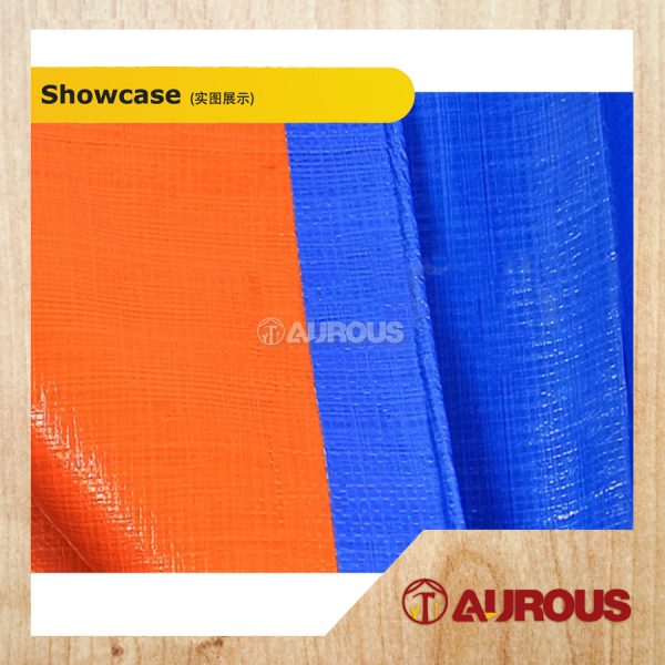 BLUE ORANGE WATER RESISTANT TARPAULIN WATERPROOF CANVAS SHEET ( 18' TO 30') - Image 3