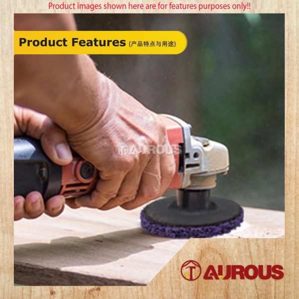 PURPLE GRINDING FIBRE CLEAN & STRIP DISC FOR ANGLE GRINDER 100MM X 16MM (1 PIECE) - Image 6
