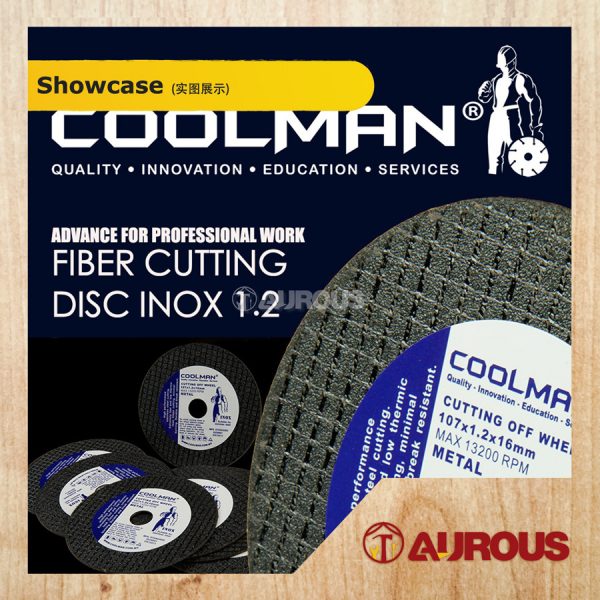 COOLMAN INOX FIBRE CUTTING DISC 4'' 107MM x 1.2MM x 16MM (FCD10012i) - 1 PIECE - Image 3