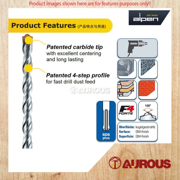 ALPEN MAYKESTAG F4 FORTE SDS PLUS HAMMER DRILL BIT - Image 6