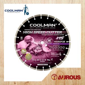 COOLMAN HIGH SPEED LASER 2.8MM DIAMOND CUTTING DISC HS350P28 14'' 350MM