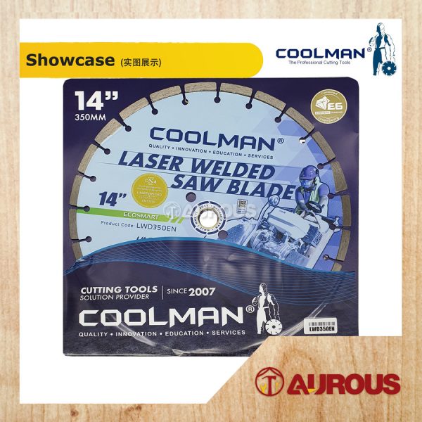 COOLMAN LWD350EN LASER WELDED SAW BLADE DIAMOND CUTTING DISC 14" - Image 2