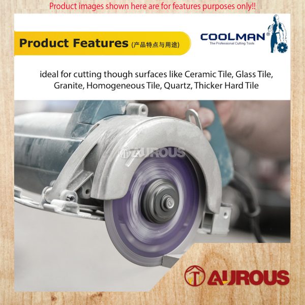 COOLMAN 88 SERIES I88 THIN TURBO RIM BLADE DIAMOND CUTTING DISC 4''/105MM - Image 4