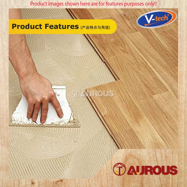 V-TECH VT-760 WOOD AND PARQUET ADHESIVE WHITE GLUE GAM KAYU (4KG) - Image 3