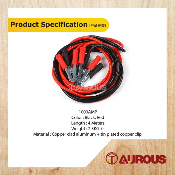 CAR ACCESSORIES VEHICLE JUMPER BATTERY EMERGENCY BOOSTER CABLE KERETA JUMPER 4 METER (1000AMP) - Image 5