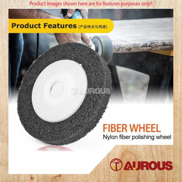 4 INCH GREY NYLON FIBER POLISHING WHEEL BUFFING DISC FOR ANGLE GRINDER (1 PIECE) - Image 6