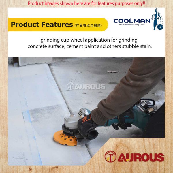 COOLMAN DOUBLE ROW DIAMOND DISC GRINDING WHEEL SUPREME 4''/105MM (CW100DRU) - Image 3