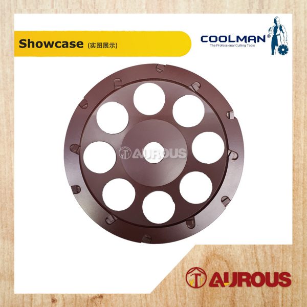 COOLMAN 12 TEETH PCD DIAMOND GRINDING WHEEL DISC 7''/230MM (PCD-G172-12T) - Image 2