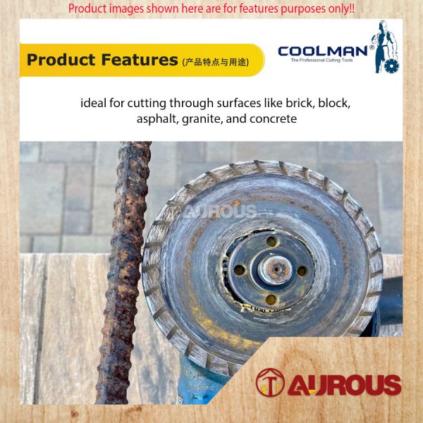 COOLMAN GENERAL PURPOSE BLADE SINTERED HIGH SPEED DIAMOND CUTTING DISC 9''/230MM (D230TS) - Image 5