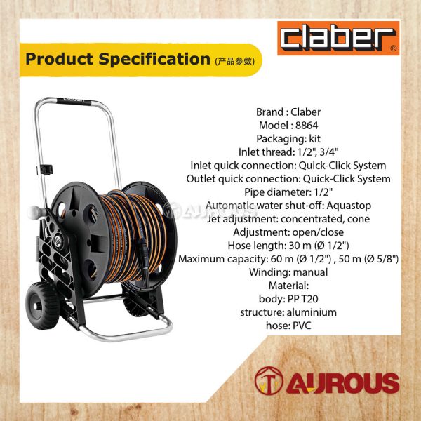 CLABER 8864 KIT PRONTO WITH 30M HOSE AND ADJUSTABLE SPRAYER - Image 5