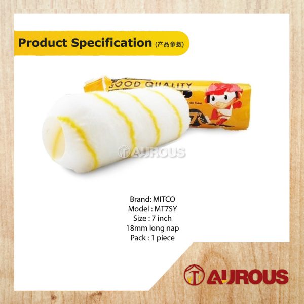 MITCO PAINT ROLLER REFILL YELLOW/WHITE 7'' (MT7SY) - Image 5