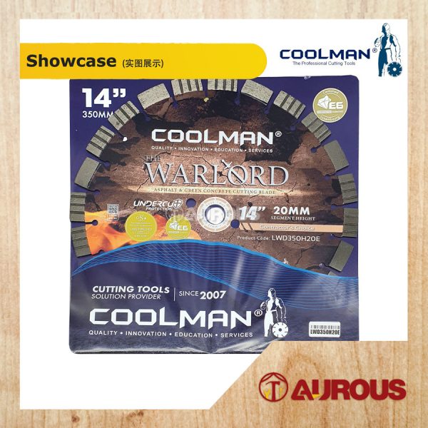 COOLMAN WARLORD BLADE EQUIPPED DIAMOND CUTTING DISC 14''/350MM (LWD350H20E) - Image 2