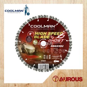 COOLMAN HIGH SPEED BLADE GHOST HIGH SPEED LASER DIAMOND DISC 9''/230MM (HSG230U)