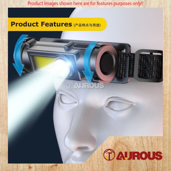 LED OUTDOOR USB MAGNETIC 2 MODE RECHARGEBLE HEAD LAMP XST 211 [BLACK] - Image 8
