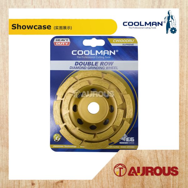 COOLMAN DOUBLE ROW DIAMOND DISC GRINDING WHEEL SUPREME 4''/105MM (CW100DRU) - Image 5