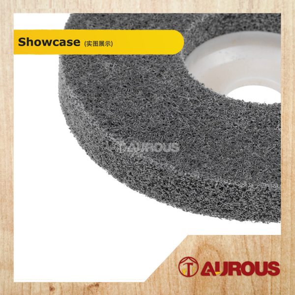 4 INCH GREY NYLON FIBER POLISHING WHEEL BUFFING DISC FOR ANGLE GRINDER (1 PIECE) - Image 3