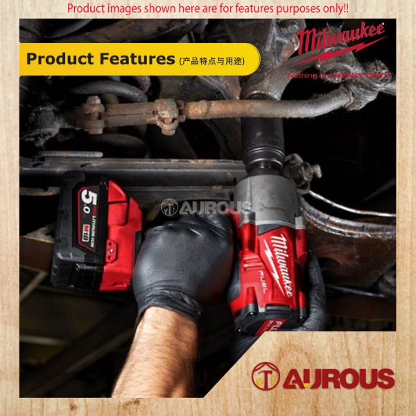 MILWAUKEE FUEL 1/2 HIGH TORQUE IMPACT WRENCH WITH FRICTION RING M18 FHIWF12-502X - Image 7