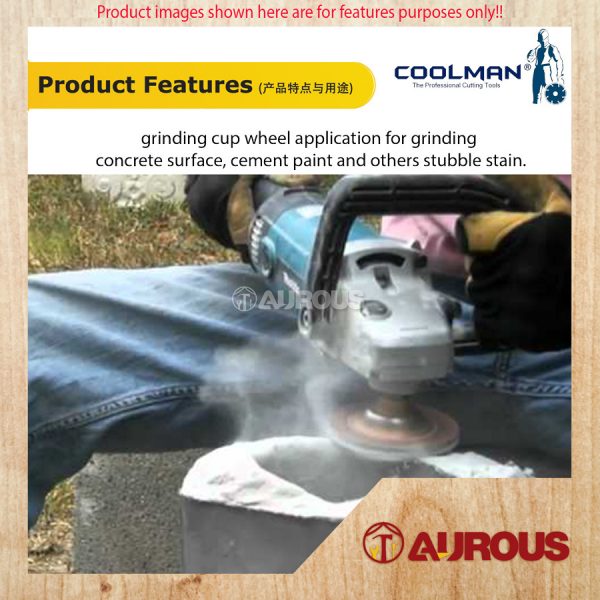 COOLMAN DOUBLE ROW DIAMOND DISC GRINDING WHEEL SUPREME 4''/105MM (CW100DRU) - Image 4