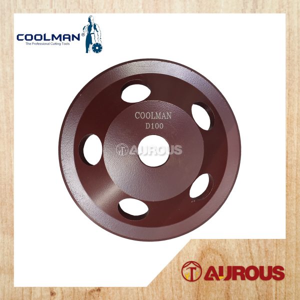 COOLMAN 5 TEETH PCD DIAMOND GRINDING WHEEL DISC 4''/100MM (PCD-G100-5T)
