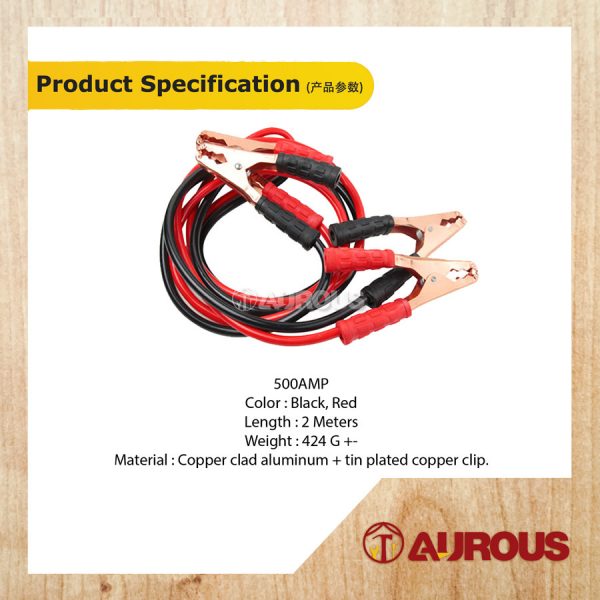 CAR ACCESSORIES VEHICLE JUMPER BATTERY EMERGENCY BOOSTER CABLE KERETA JUMPER 2 METER (500AMP) - Image 6