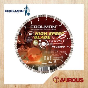 COOLMAN GHOST HIGH SPEED LASER WELDED BLADE SUPREME DIAMOND CUTTING DISC 14"/350MM (HSG350U)