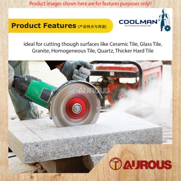 COOLMAN 88 SERIES I88 THIN TURBO RIM BLADE DIAMOND CUTTING DISC 4''/105MM - Image 6