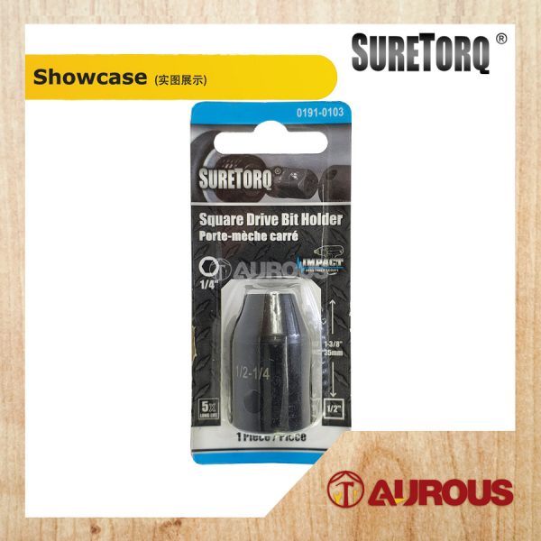 SURETORQ IMPACT SQUARE DRIVE BIT HOLDER 6MM 1/2 X 1/4'' X 35MM (0191-0103) - Image 4