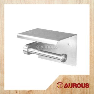 STAINLESS STEEL SUS 304 WALL MOUNT SELF ADHESIVE BATHROOM TOILET TISSUE PAPER ROLL HOLDER WITH TOP SPACE