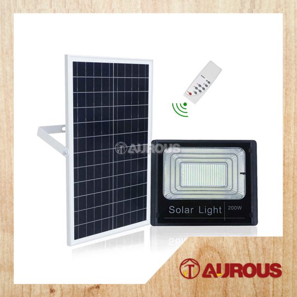 SOLAR LED FLOOD LIGHT C/W SOLAR PANEL 200W IP67 WITH REMOVE CONTROL WATERPROOF