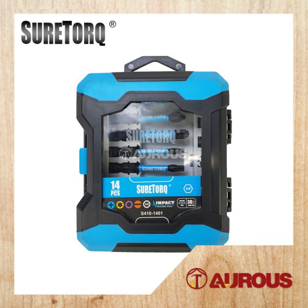SURETORQ 14PCS IMPACT SCREW DRIVER BIT SET (0410-1401)