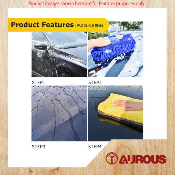 BLUE CHENILLE SOFT MICROFIBRE CAR WASHING SPONGE CAR CARE CLEANING TOOLS - Image 8