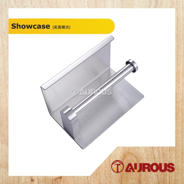 STAINLESS STEEL SUS 304 WALL MOUNT SELF ADHESIVE BATHROOM TOILET TISSUE PAPER ROLL HOLDER WITH TOP SPACE - Image 3