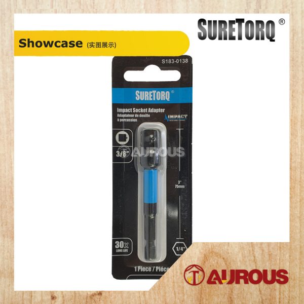 SURETORQ IMPACT SOCKET ADAPTER 3/8 x 75MM (0183-0138) - Image 4