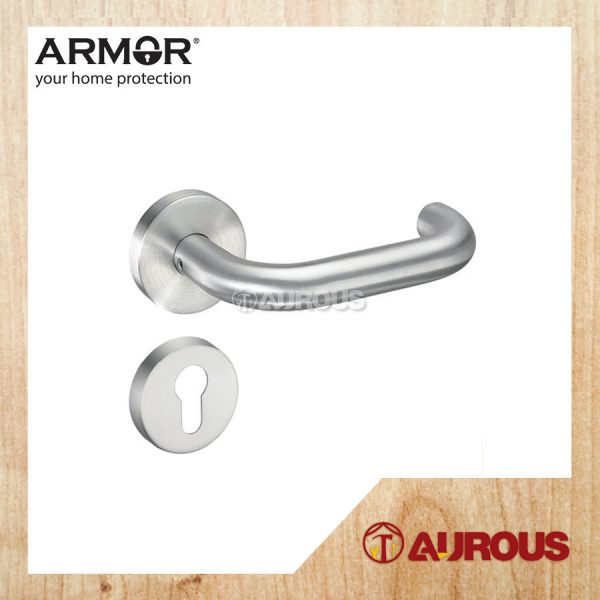 ARMOR LEVER HANDLE HOLLOW SUS304 S/STEEL ALH-6001 (HANDLE ONLY)