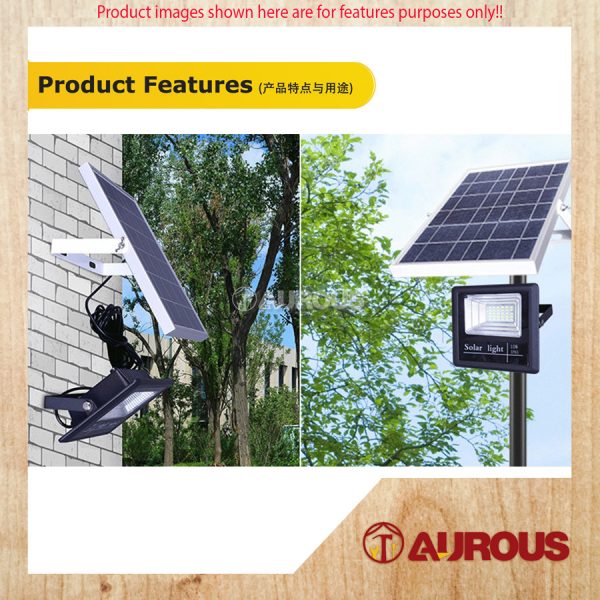 SOLAR LED FLOOD LIGHT C/W SOLAR PANEL 200W IP67 WITH REMOVE CONTROL WATERPROOF - Image 8