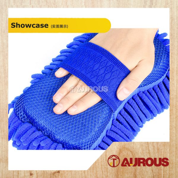 BLUE CHENILLE SOFT MICROFIBRE CAR WASHING SPONGE CAR CARE CLEANING TOOLS - Image 3