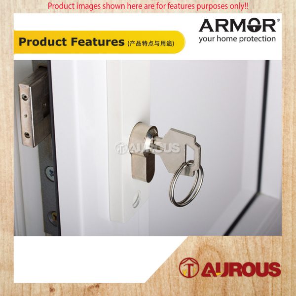 ARMOR EURO PROFILE ONE SIDED KEY CYLINDER APC-AK45MM/SN (HALF CYLINDER WITH KEY) - Image 7