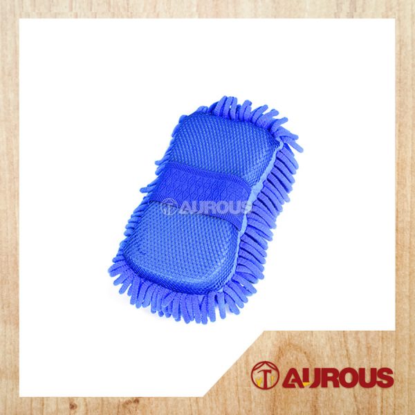 BLUE CHENILLE SOFT MICROFIBRE CAR WASHING SPONGE CAR CARE CLEANING TOOLS