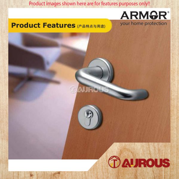 ARMOR LEVER HANDLE HOLLOW SUS304 S/STEEL ALH-6001 (HANDLE ONLY) - Image 3