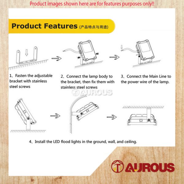 LED FLOOD LIGHT 50W/100W/200W WATERPROOF FLOODLIGHT IP66 (DAYLIGHT) 6500K - Image 8