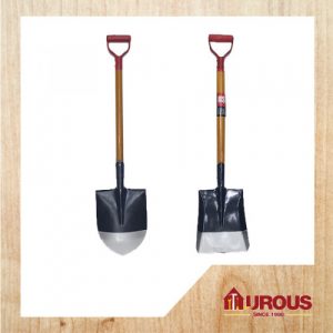 DEER BRAND GARDENING WOODEN HANDLE SHOVEL CANGKUL SKOP KAYU PASIR KEBUN (FLAT/ ROUND POINT)